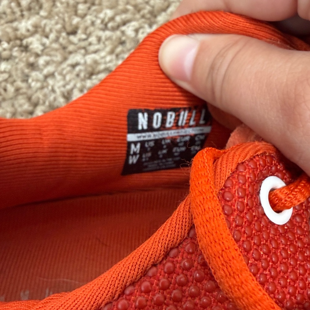 NOBULL Cross Fit Trainers Sneakers Womens 8.5 Mens 7 Red Orange - Picture 7 of 7